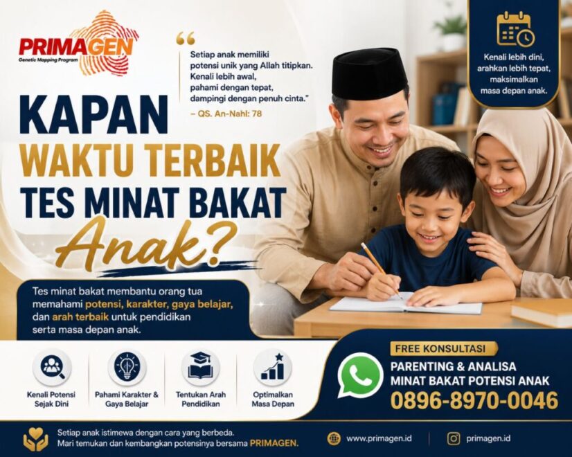 Kapan Waktu Terbaik Tes Minat Bakat Anak?